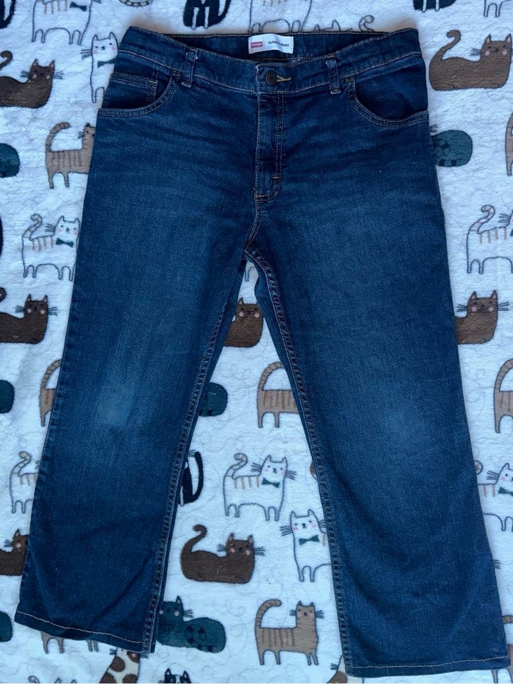 Wrangler Women’s Dark Blue Capri Flare Jeans